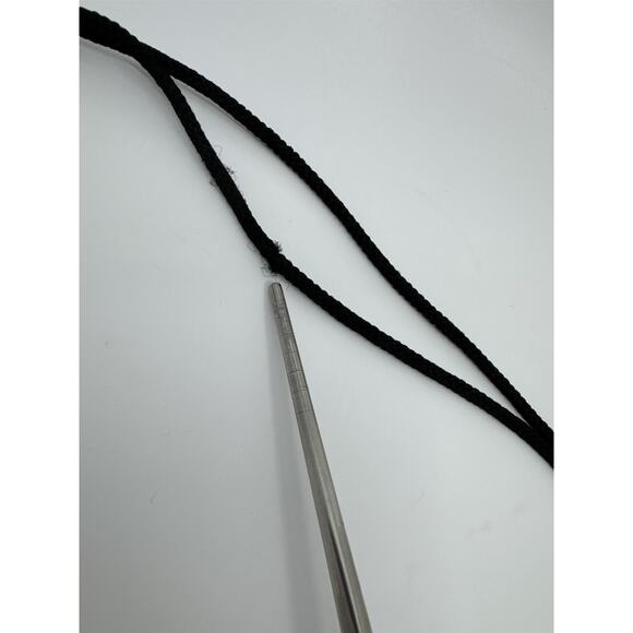 Vintage Bolo Native American Neck Tie Rope Wooden Beads and Wooden Feathers - Picture 2 of 6